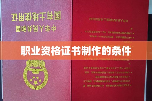 祁县职业资格证书制作的条件