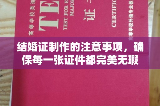 祁县结婚证制作的注意事项，确保每一张证件都完美无瑕