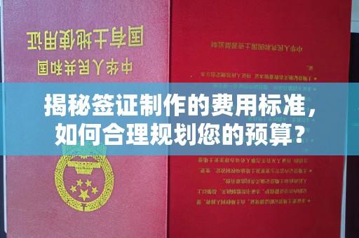 祁县揭秘签证制作的费用标准，如何合理规划您的预算？