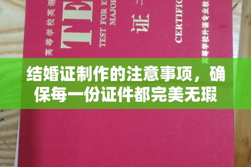 祁县结婚证制作的注意事项，确保每一份证件都完美无瑕